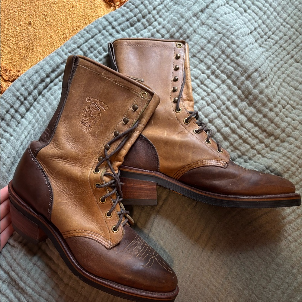 Chippewa Brown Leather Boots